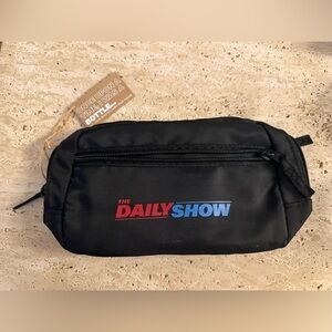 Black Crossbody Bag / Fanny Pack / Belt Bag / Day Bag w/ Daily Show Logo ❤️💙